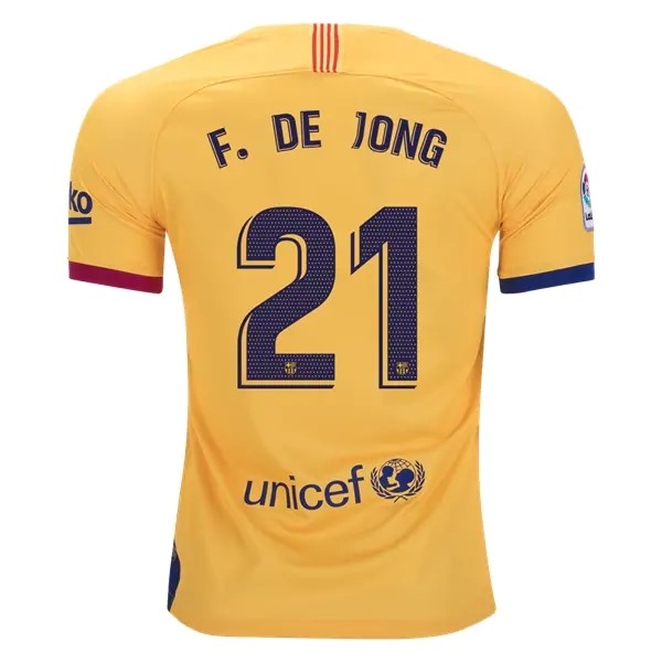 Maillot Football Barcelone NO.21 Jong Exterieur 2019-20 Jaune